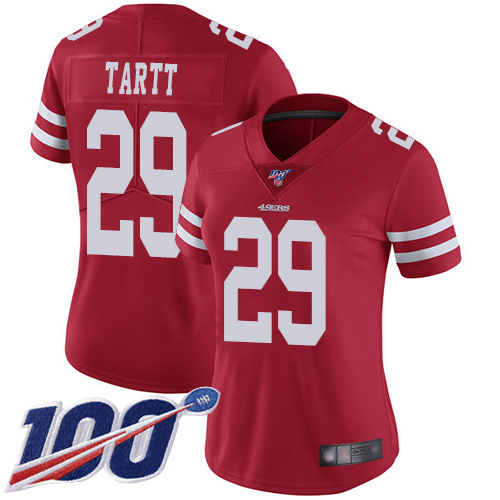 San Francisco 49ers Limited Red Women Jaquiski Tartt Home NFL Jersey #29 100th Season Vapor Untouchable->youth nfl jersey->Youth Jersey